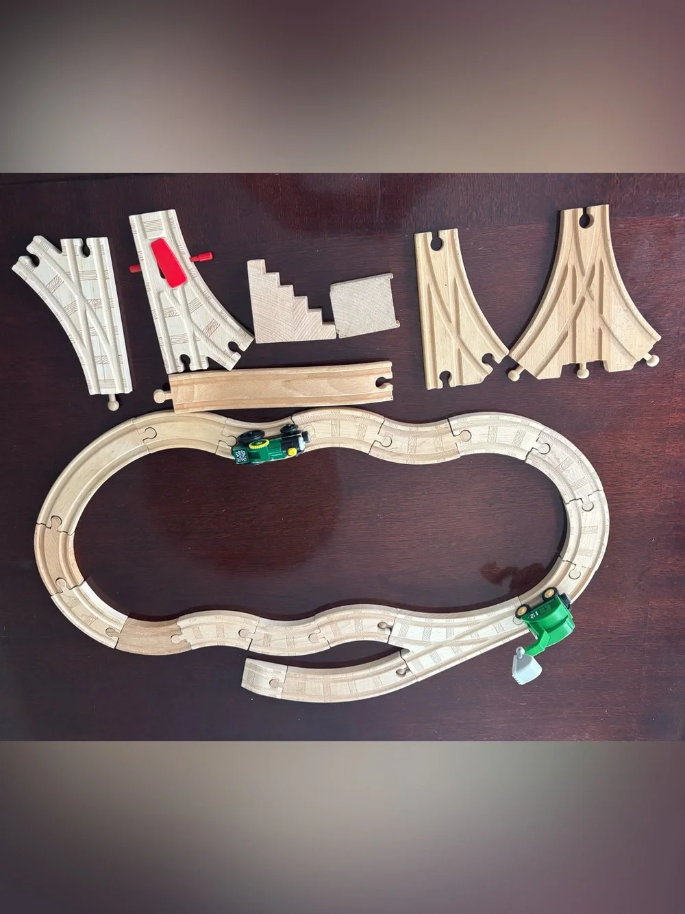 Thomas & Friends Wooden Railway Track Lot 27 Pc w/ Trevor & Alfie